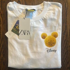 ZARA X DISNEY MICKEY MOUSE Dandelion Floral T Shirt sz Medium